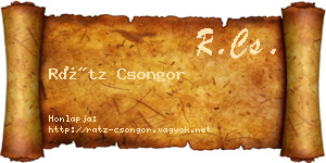 Rátz Csongor névjegykártya